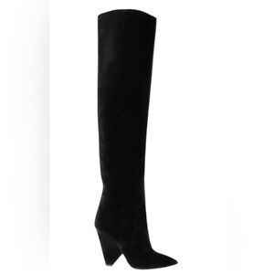 Saint Laurent Black Over the Knee Boots